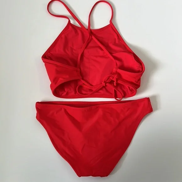 Aerie Red Bikini Set - Size S/M - Picture 2 of 8